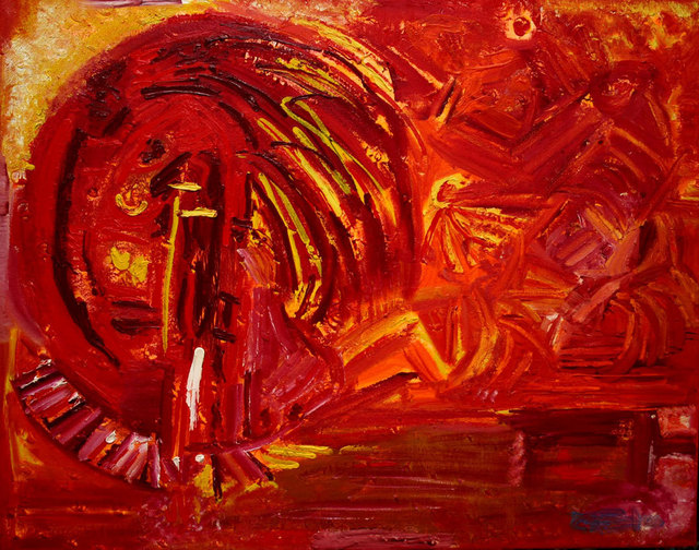 Vanessa Bernal  'Indio Rojo', created in 2010, Original Painting Oil.