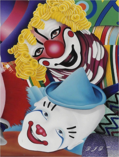 Artist Donald Davenport. 'Two Clowns' Artwork Image, Created in 2009, Original Photography Color. #art #artist