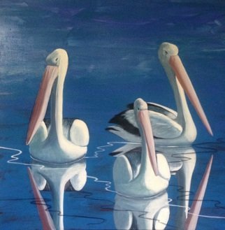 Victoria Velozo: 'all for one', 2017 Oil Painting, Beach. Victoria Velozocontemporary art oil paint on canvaspelicanbirdsnature...
