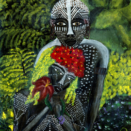 Veronica V. Bahman: 'African Lovers', 2009 Acrylic Painting, Ethnic. Artist Description:  African Lovers, from the east of Ethiopia, the kids from this part of planet dressed up with flowers and paintings from nature, to offer to the world a wonderful and unique show for the people visiting them and photographing them, exposing one of the most treasured values we ...