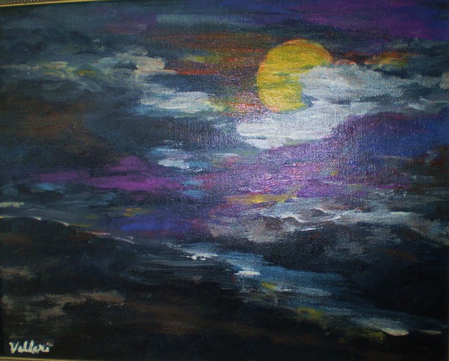 Artist Valerie Leri. 'Moonstruck' Artwork Image, Created in 2010, Original Painting Acrylic. #art #artist