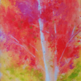 birch tree in fall By Valerie Leri
