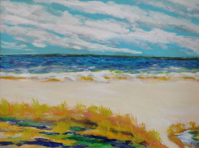 Valerie Leri  'Cape Cod Beach Path', created in 2016, Original Painting Acrylic.