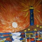lighthouse at dusk 3 By Valerie Leri