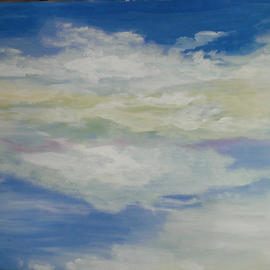 Valerie Leri: 'pastel skies', 2016 Acrylic Painting, Clouds. Artist Description: Original painting with no frame. ...
