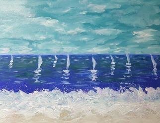 Valerie Leri: 'synchronicity', 2017 Acrylic Painting, Sailing. Original acrylic painting with with no frame. ...