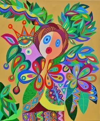 Mimi Revencu: 'The Soprano', 2013 Acrylic Painting, Figurative.  art, contemporaryart, Acrylic, artwork, Forest, bird, ArtCollector, temptation, artforsale, mimirevencu, mirabilism, artmogallery, artmo, magic...