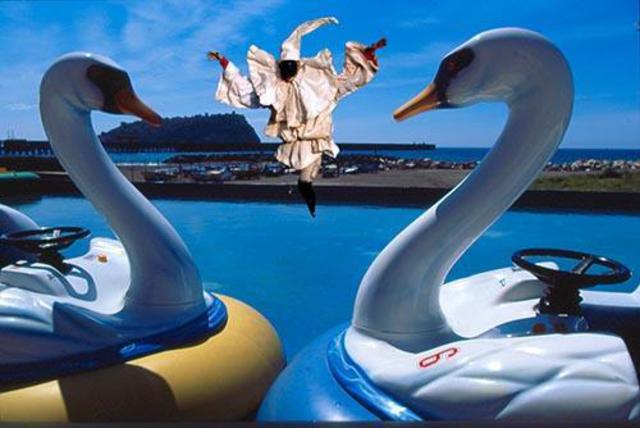 Vincenzo Montella  'Swans', created in 2005, Original Sculpture Aluminum.