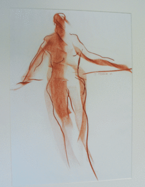 John Tooma  'Figure 2', created in 2002, Original Drawing Gouache.