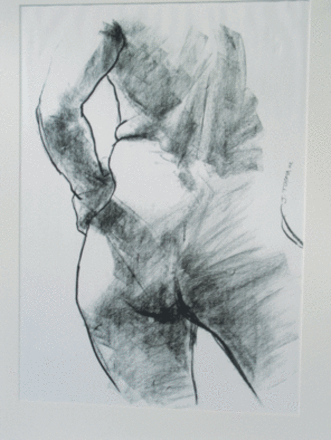 John Tooma  'Figure 4', created in 2002, Original Drawing Gouache.