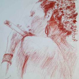 John Tooma Artwork figurel study 1, 2015 Pastel Drawing, Body