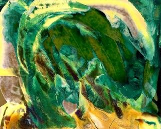 Artist Giuseppe Saitta. 'Green Nude' Artwork Image, Created in 1997, Original Printmaking Giclee. #art #artist