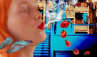 Vito Valenti: 'victoria mcgill', 2018 Digital Print, Surrealism. A composite based on the lasting impressions of an eventful day in the summer. ...