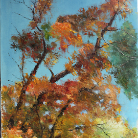 Vladimir Volosov: 'autumn extravaganza', 2009 Oil Painting, Landscape. Artist Description: Before I picked up the brush, I spent 30 years researching the nature of color and light, through my profession as a doctor of physics, and one of the inventors of a new science - laser and non- linear optics. At 53 years of age, I left the world ...