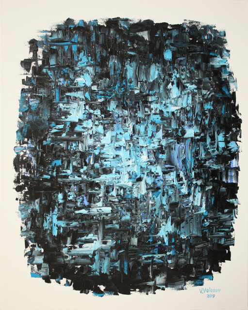 Vladimir Volosov  'Black And Blue', created in 2017, Original Calligraphy.
