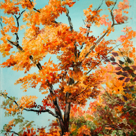 bright autumn painting By Vladimir Volosov