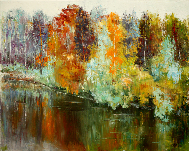 Vladimir Volosov  'Colors Of Autumn Forest', created in 2020, Original Calligraphy.