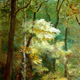 Vladimir Volosov: 'forest etude', 2022 Oil Painting, Landscape. Artist Description: I offer free shipping across the planet as my gift to you   the buyer        There is no doubt that visual art is a powerful medium. It has the ability to inspire and to move us deeply.The author s goal to engage the viewer in the creative process. ...
