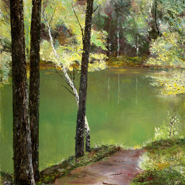 forest lake By Vladimir Volosov