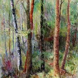 Vladimir Volosov: 'forest melody', 2019 Oil Painting, Landscape. Artist Description:        There is no doubt that visual art is a powerful medium. It has the ability to inspire and to move us deeply.The author s goal to engage the viewer in the creative process. He invites the viewer to go their own way and become a co- author, ...
