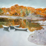 Golden Autumn In New England, Vladimir Volosov