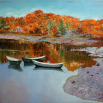 golden autumn in new england By Vladimir Volosov