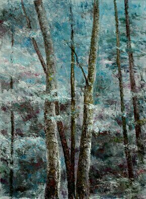 Vladimir Volosov: 'landscape with blue colors', 2020 Oil Painting, Impressionism. I offer free shipping across the planet as my gift to you   the buyer        There is no doubt that visual art is a powerful medium. It has the ability to inspire and to move us deeply.The author s goal to engage the viewer in the creative process. He invites ...