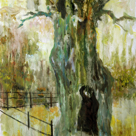 Vladimir Volosov: 'landscape with old tree', 2009 Oil Painting, Landscape. Artist Description: The author s style is lyrical realism impressionism.  It is Textured and multilayered painting.  Made with Oil on canvas. There is no doubt that visual art is a powerful medium. It has the ability to inspire and to move us deeply  For me, the process of creating a ...