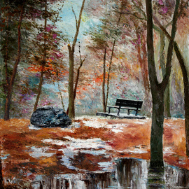 Vladimir Volosov: 'last snow', 2022 Oil Painting, Landscape. Artist Description: My way to art was a lengthy one. Thirty years of strenuous scientific work on the front adge of modern physics given me  a deep knowledge of the laws of light and color that surround us, at different times of day and times of year. Only by gaining ...
