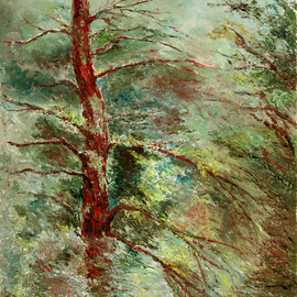 Vladimir Volosov: 'lonely old tree', 2020 Oil Painting, Landscape. Artist Description: My way to art was a lengthy one. Thirty years of strenuous scientific work on the front adge of modern physics given me  a deep knowledge of the laws of light and color that surround us, at different times of day and times of year. Only by gaining ...