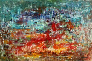 Vladimir Volosov: 'memory about september 11', 2015 Oil Painting, Abstract Landscape.        A<< Memory about  September 11, 2001A>> aEUR