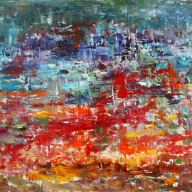 Vladimir Volosov: 'memory about september 11', 2015 Oil Painting, Abstract Landscape. Artist Description:        A<< Memory about  September 11, 2001A>> aEUR
