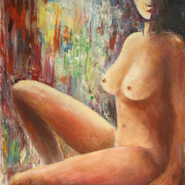 Vladimir Volosov: 'nudes in a hat', 2019 Oil Painting, Nudes. Artist Description:        There is no doubt that visual art is a powerful medium. It has the ability to inspire and to move us deeply.The author s goal to engage the viewer in the creative process. He invites the viewer to go their own way and become a co- author, ...