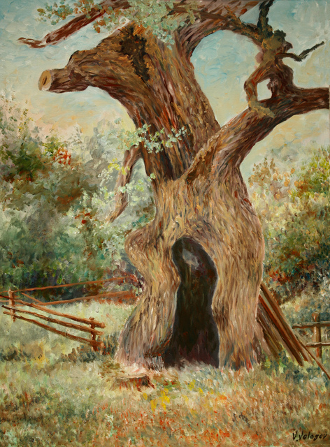 Artist Vladimir Volosov. 'Old Oak' Artwork Image, Created in 2014, Original Painting Oil. #art #artist