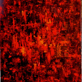Vladimir Volosov - red and black, Original Painting Oil