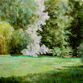 Vladimir Volosov: 'sunny day', 2021 Oil Painting, Landscape. Artist Description: Volosov Vladimir is an experienced Russian painter based in Boston.  After an accomplished career at the forefront of modern physics - as a PhD scientist and professor, he turned to visual arts after years of strenuous study of the earth s fragility, which led to his realisation of the ...