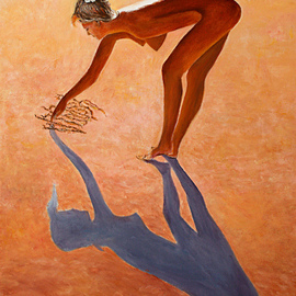 Vladimir Volosov: 'the girl on a sand', 2021 Oil Painting, Nudes. Artist Description:        There is no doubt that visual art is a powerful medium. It has the ability to inspire and to move us deeply.The author s goal to engage the viewer in the creative process. He invites the viewer to go their own way and become a co- author, ...