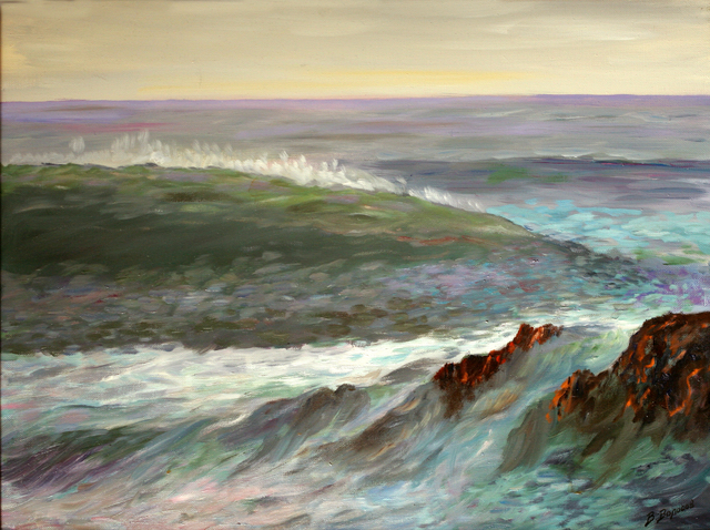 Artist Vladimir Volosov. 'The Wave' Artwork Image, Created in 2001, Original Painting Oil. #art #artist