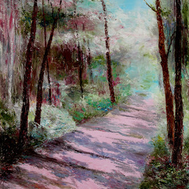 Vladimir Volosov: 'walkway', 2022 Oil Painting, Landscape. Artist Description: I offer free shipping across the planet as my gift to you   the buyer        There is no doubt that visual art is a powerful medium. It has the ability to inspire and to move us deeply.The author s goal to engage the viewer in the creative process. ...