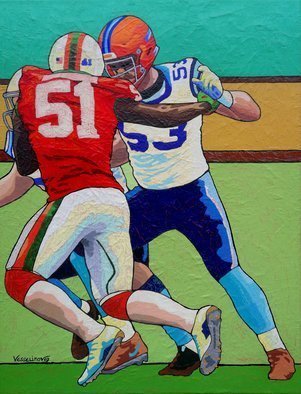 Vlado Vesselinov: 'Super Bowl', 2019 Oil Painting, Sports. The artwork was inspired by Super Bowl.  These sports battles are filled with so much emotion, character clash and courage.  Delight for the eyes, unique emotion for all senses.The work is painted using original technology and this makes it uniquePainted with high quality French oil paints and high quality ...