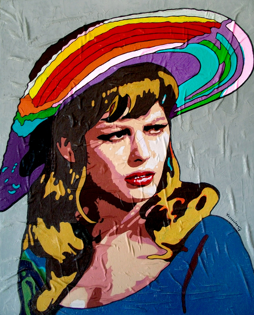 Vlado Vesselinov  'Claudia Cardinale', created in 2018, Original Painting Acrylic.
