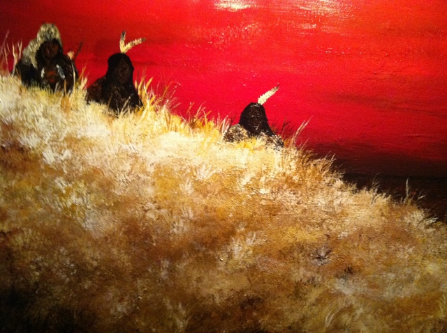 Artist Jamie Voigt. 'Three Hunters' Artwork Image, Created in 2012, Original Painting Acrylic. #art #artist