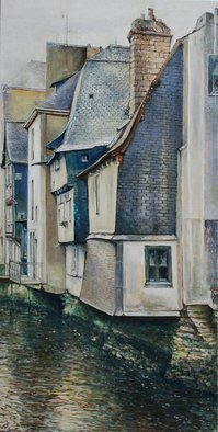 Volova Volova: 'port aven', 2021 Oil Painting, Cityscape. France...