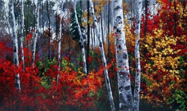 Artist Jennifer Vranes. 'Jewels Of Autumn' Artwork Image, Created in 2008, Original Painting Acrylic. #art #artist