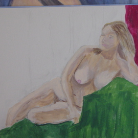 Vincent Sferrino: 'Reclining Woman', 2013 Acrylic Painting, nudes. 