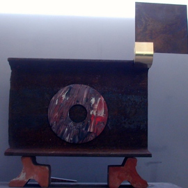 Randall Fox: ' Supported Segment of a Recycled Memory', 1997 Mixed Media Sculpture, Psychology. Artist Description:  Private Collection San Francisco California( Collection K. D. )    ...