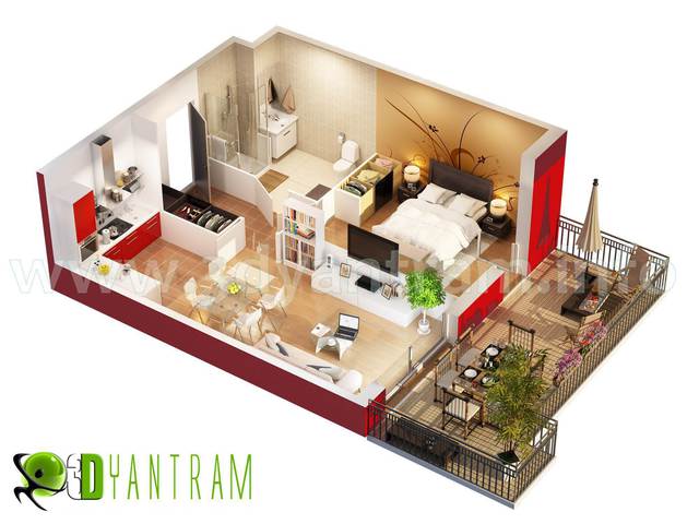 Ruturaj Desai  '3D Home Floor Plan Design Manila', created in 2013, Original Mixed Media.