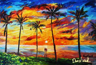 Daniel Wall: 'a breathtaking view', 2020 Oil Painting, Landscape. Ocean view, ocean sunrise...