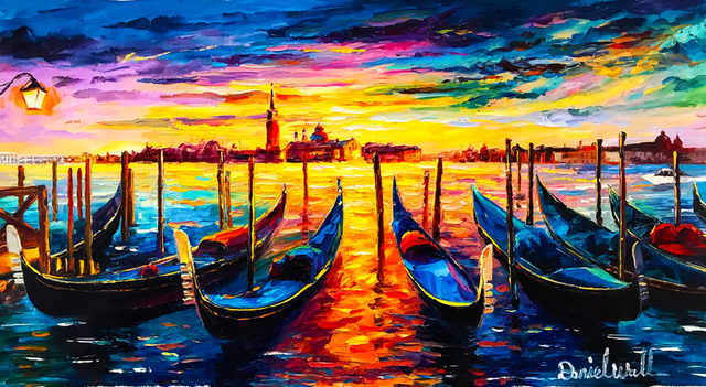 Daniel Wall  'Splendid Venice', created in 2020, Original Printmaking Giclee.