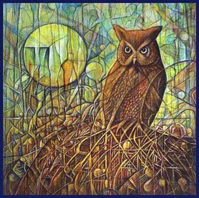 Artist Walter Crew. 'Gh Owl' Artwork Image, Created in 2011, Original Painting Acrylic. #art #artist
